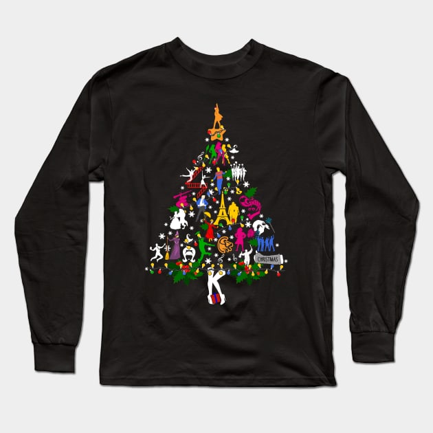 Ugly Broadway Christmas Tree Long Sleeve T-Shirt by KsuAnn